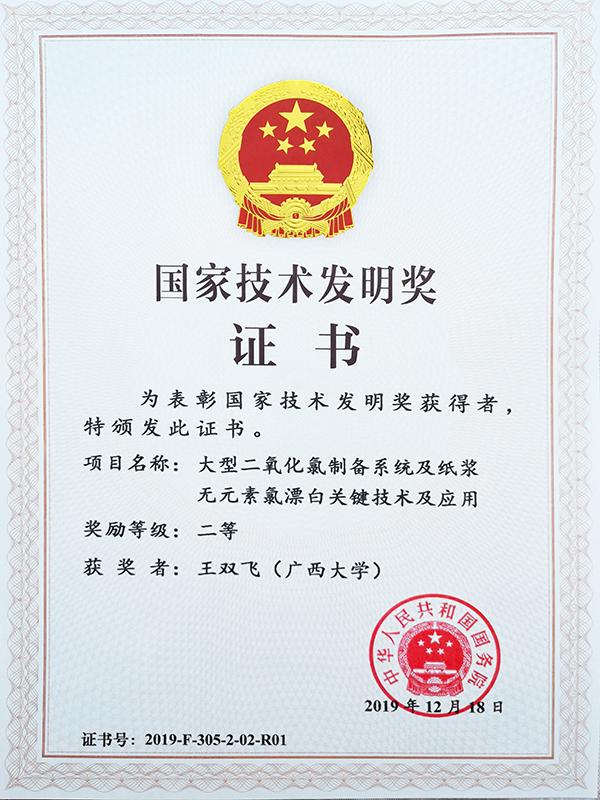 國家技術發明獎二等獎